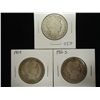 Image 1 : 1907,09 & 12-S BARBER HALF DOLLARS