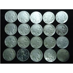 20 FULL DATE 1930'S BUFFALO NICKELS