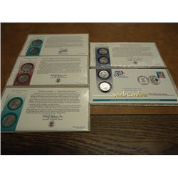 5 US MINT 50 STATE QUARTERS FDC'S