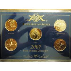 2007 GOLD PLATED 50 STATE QUARTER COLLECTION