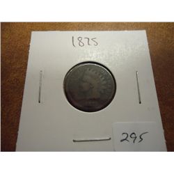 1875 INDIAN HEAD CENT SEMI KEY