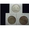 Image 2 : 1952-D,58-D & 61-D FRANKLIN HALF DOLLARS
