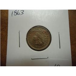 1863 INDIAN HEAD CENT UNC