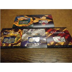 5 US MINT P & D 50 STATE QUARTER SETS UNC