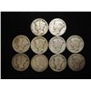 Image 1 : 10 ASSORTED 1920'S MERCURY DIMES