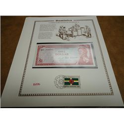 DOMINICA CRISP UNC CURRENCY & STAMP SET