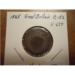 1825 GREAT BRITAIN 1/4 FARTHING