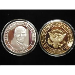 2-2009 BARACK OBAMA INAUGURATION TOKENS (PF)