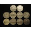 Image 2 : 10 ASSORTED 35% SILVER JEFFERSON WAR NICKELS
