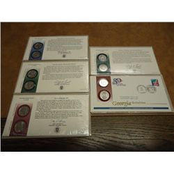 5 US MINT 50 STATE QUARTERS FDC'S