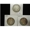 Image 1 : 1905-S,08 & 15-S BARBER HALF DOLLARS