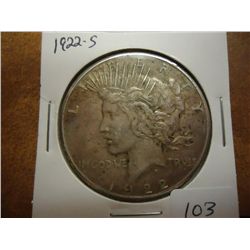 1922-S PEACE SILVER DOLLAR