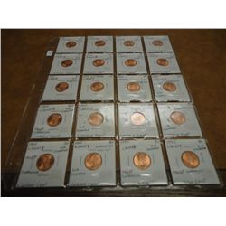 ERRORS 20-1995 LINCOLN CENTS WITH MINOR ERROR UNC