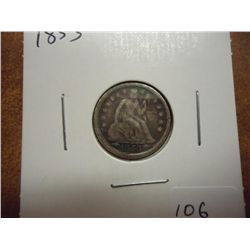 1853 SEATED LIBERTY DIME (FINE)