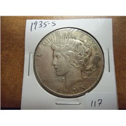 1935-S PEACE SILVER DOLLAR