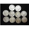 Image 1 : 10 ASSORTED 1930'S MERCURY DIMES