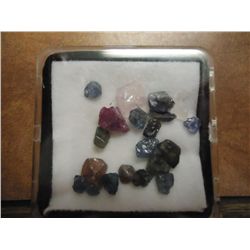 14 CAROTS OF MULTICOLOR SAPPHIRES "UNCUT"
