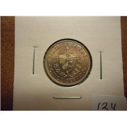 1915 CUBA SILVER 5 CENTAVOS BU
