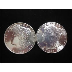 1889-CC & 1895-P MORGAN $ TRIBUTE PF COPIES