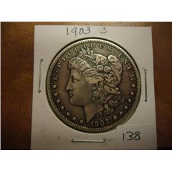 1903-S MORGAN SILVER DOLLAR (BETTER DATE) (VF)