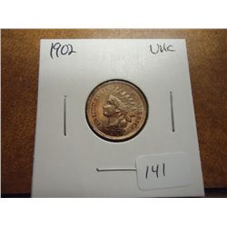 1902 INDIAN HEAD CENT RED BU