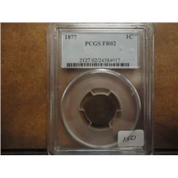 1877 INDIAN HEAD CENT KEY DATE PCGS FRO2