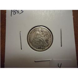 1883 SEATED LIBERTY DIME (EXTRA FINE)