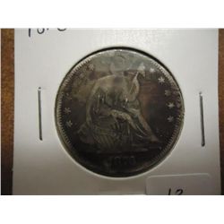1876 SEATED LIBERTY HALF DOLLAR FILLED HOLE