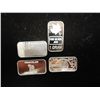 Image 1 : 4-1 GRAM .999 SILVER BARS AMERICAN FLAG,