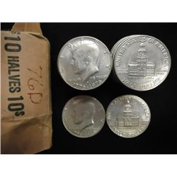 ROLL OF 20-1976-D BICENTENNIAL KENNEDY HALVES