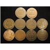 Image 2 : 10 ASSORTED 1880'S INDIAN HEAD CENTS