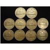Image 2 : 10 ASSORTED 35% SILVER JEFFERSON WAR NICKELS