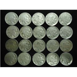 20 ASSORTED FULL DATE 1930'S BUFFALO NICKELS