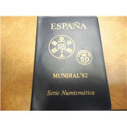 1982 SPAIN 6 COIN MINT SET, ORIGINAL MINT PACKAGE