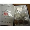 Image 2 : 1982 SPAIN 6 COIN MINT SET, ORIGINAL MINT PACKAGE