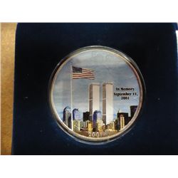 2001 AMERICAN SILVER EAGLE COLORIZED IN MEMORY OF