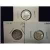 Image 1 : 1942 UNC,43-D & 44 UNC MERCURY DIMES