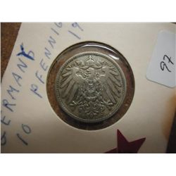1906 GERMANY 10 PFENNIG