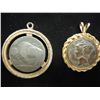 Image 1 : 2 COIN PENDANTS BUFFALO NICKEL & MERCURY DIME