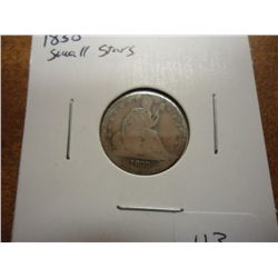 1838 SMALL STARS SEATED LIBERTY DIME