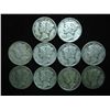 Image 1 : 10 ASSORTED 1940'S MERCURY DIMES