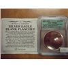 Image 1 : ERROR AMERICAN SILVER EAGLE BLANK PLANCHET ICG MS