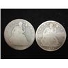 Image 1 : 1854-O & 1875 SEATED LIBERTY HALF DOLLARS