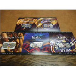 5 US MINT 50 STATE QUARTERS P & D UNC SETS