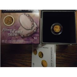 ISRAEL SMALL GOLD MEDAL "WOMEN IN THE BIBLE" 1/25