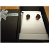 Image 1 : STERLING SILVER EARRINGS WITH GARNET GEMSTONES