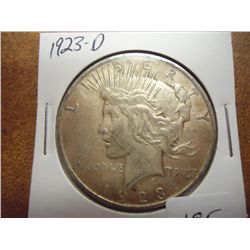 1923-D PEACE SILVER DOLLAR