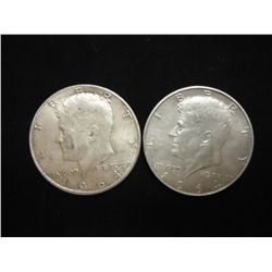 1964 & 1964-D 90% SILVER KENNEDY HALF DOLLARS