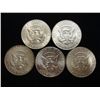 Image 2 : 5 ASSORTED 40% SILVER KENNEDY HALF DOLLARS