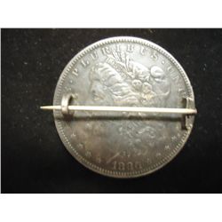 UNIQUE 1880 MORGAN SILVER DOLLAR LOVE TOKEN